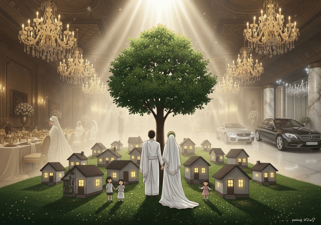 في زمن العُري الأخلاقي .. عروسان يلبسان الإنسانية